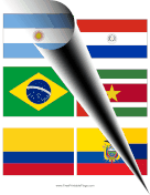All South America Flags Mini