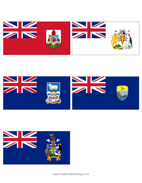 All Atlantic Territories Flags Mini Free Printable Flag