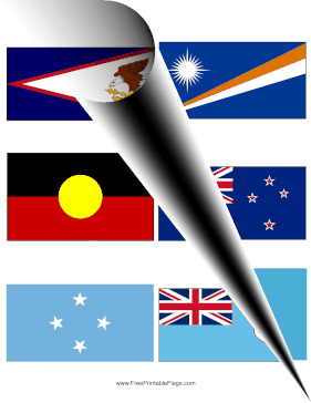 All Oceania Flags Mini Free Printable Flag