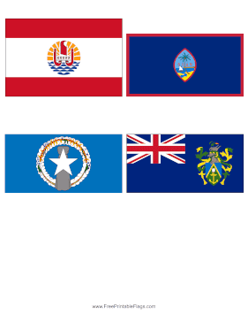 All Pacific Islands Flags Mini Free Printable Flag