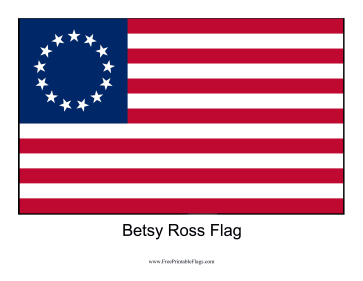 Betsy Ross Free Printable Flag