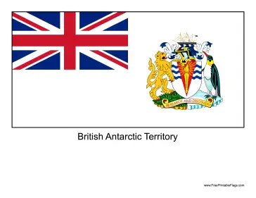British Antarctic Territory Free Printable Flag