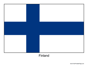 Finland Free Printable Flag
