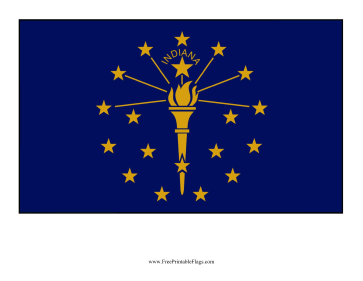 Indiana Free Printable Flag