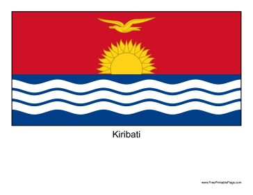 Kiribati Free Printable Flag