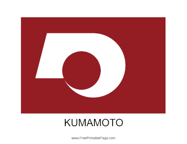 Kumamoto Free Printable Flag