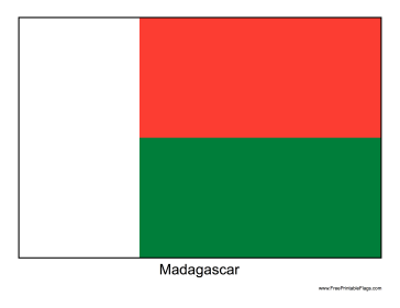 Madagascar Free Printable Flag
