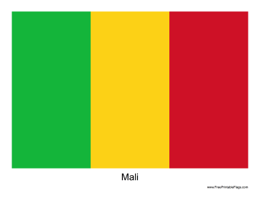 Mali Free Printable Flag