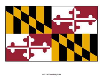 Maryland Free Printable Flag
