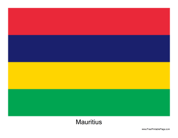 Mauritius Free Printable Flag