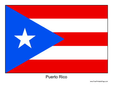 Puerto Rico Free Printable Flag