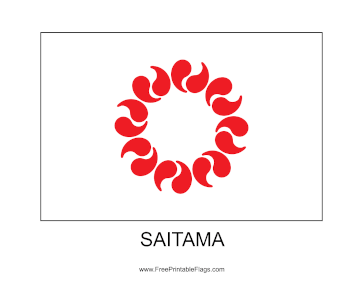 Saitama Free Printable Flag