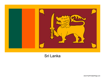 Sri Lanka Free Printable Flag