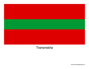 Transnistria Free Printable Flag