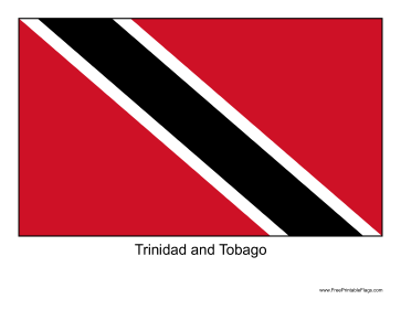 Trinidad and Tobago Free Printable Flag