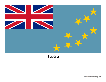 Tuvalu Free Printable Flag
