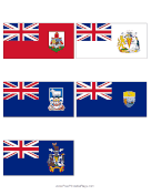 All Atlantic Territories Flags Mini