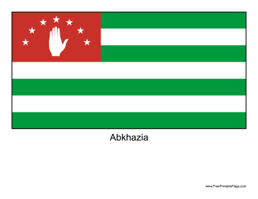 Abkhazia Free Printable Flag