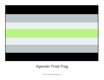 Agender Pride Free Printable Flag