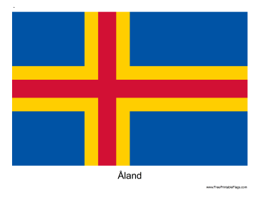 Åland Free Printable Flag