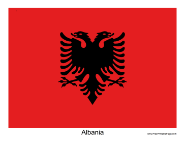 Albania Free Printable Flag