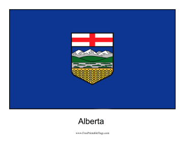 Alberta Free Printable Flag