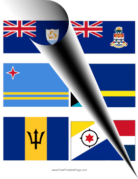All Caribbean Flags Mini Free Printable Flag