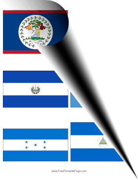 All Central America Flags Mini Free Printable Flag