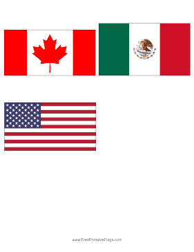All North America Flags Mini Free Printable Flag