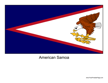 American Samoa Free Printable Flag