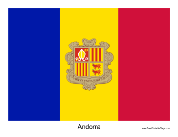 Andorra Free Printable Flag