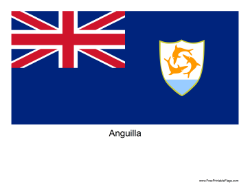 Anguilla Free Printable Flag