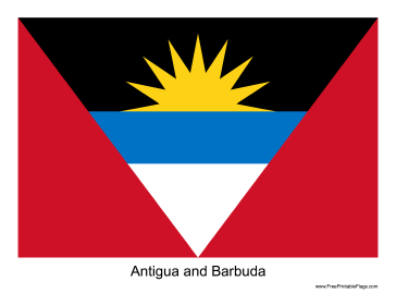 Antigua and Barbuda Free Printable Flag