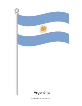 Argentina Waving Free Printable Flag