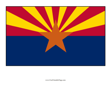 Arizona Free Printable Flag