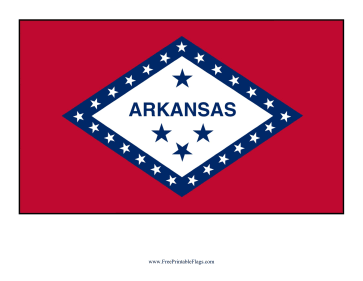 Arkansas Free Printable Flag