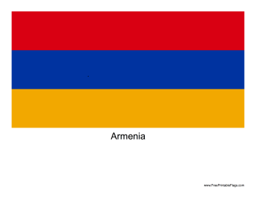Armenia Free Printable Flag