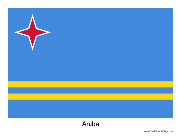 Aruba Free Printable Flag