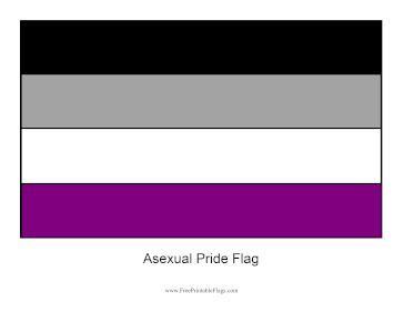 Asexual Pride Free Printable Flag