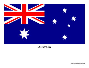 Australia Free Printable Flag