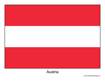 Austria Free Printable Flag