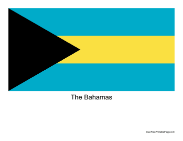 Bahamas Free Printable Flag