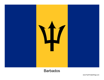 Barbados Free Printable Flag