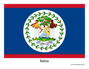 Belize Free Printable Flag