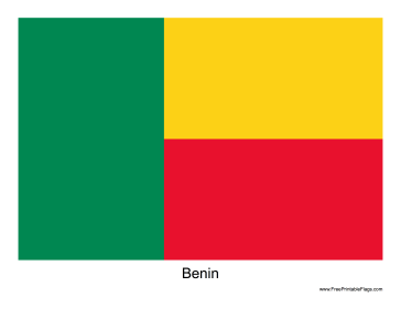 Benin Free Printable Flag