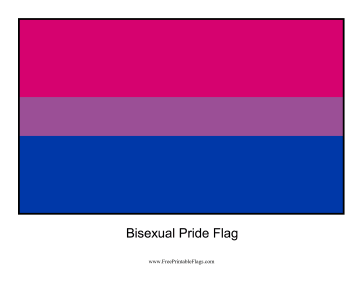 Bisexual Pride Free Printable Flag