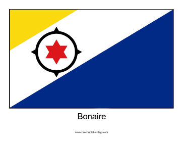 Bonaire Free Printable Flag