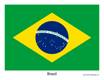 Brazil Free Printable Flag