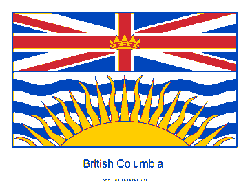 British Columbia Free Printable Flag