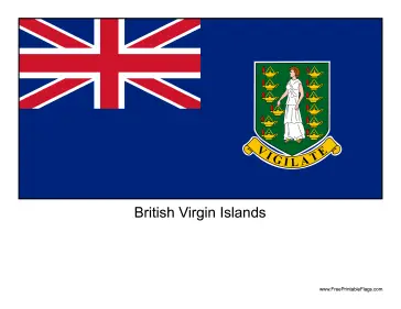 British Virgin Islands Free Printable Flag